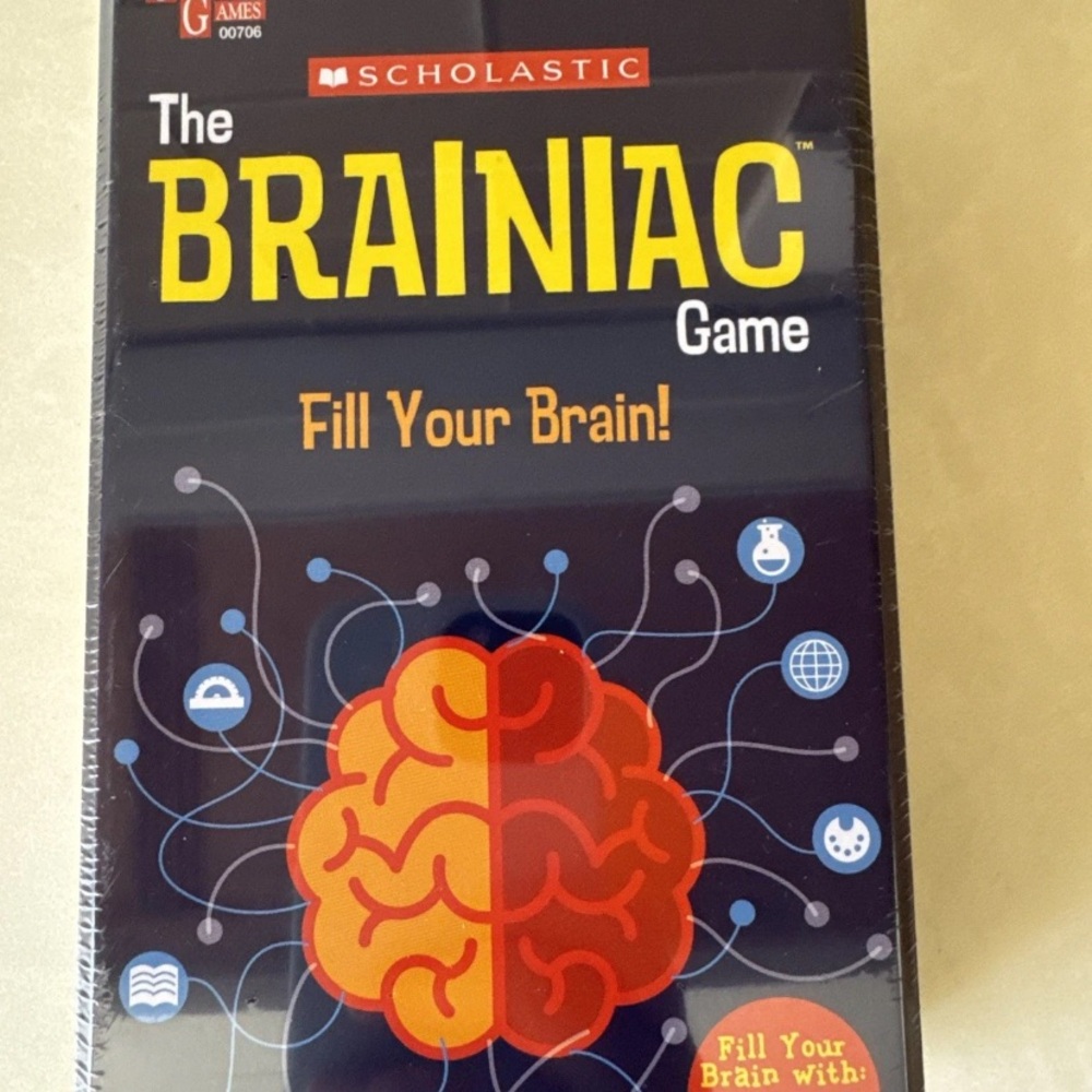 New - The Brainiac Game Fill Your Brain! Trivia For Kids 2018 Scholastic Sealed
